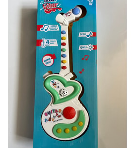 Müzikli Gitar 30 Cm   Işıklı Müzikli Gitar  4 Türkçe Şarkı (Yeşil)