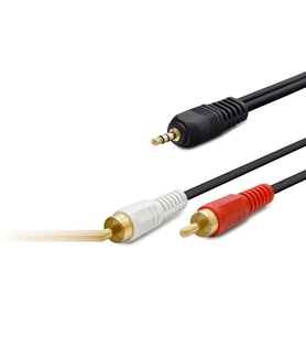 3.5 Mm To 2Rca Kablo 2Lıne Gold 10M Siyah HDX1006