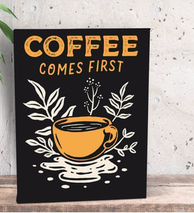 BK Gift Coffe Tasarımlı Dekoratif Mini Kanvas Tablo 15x20cm-4