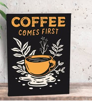 BK Gift Coffe Tasarımlı Dekoratif Mini Kanvas Tablo 15x20cm-4