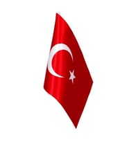 Türk Masa Bayrağı (Direksiz) - 10 Adet (Kırmızı)