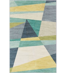 Eliana Home Baskılı, Yıkanabilir Kaymaz Taban Salon Halısı LNA1146 100x150 cm (Yeşil)