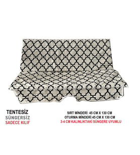 Süngersiz(TENTESİZ)Salıncak Minder Seti (2 KİŞİLİK) Kılıf-ALAÇATI