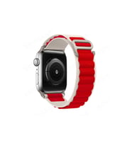Apple Watch 38mm Mountain Kordon - Beyaz-kırmızı