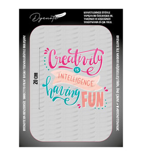 Creativity is Intelligence Fun Press Tekstil Ütü İle Yapışabilen Transfer Baskı Kağıdı DTF BASKI (Karışık)