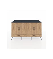 Kronos Konsol 6 Raflı 2 Çekmeceli 4 Kapaklı 176x59x99 Antrasit-Çam