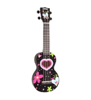 Mahalo Soprano Ukulele (Heart Black)