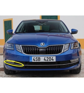 Skoda Octavia MK3 2017-2020 Ön Tampon Sağ Sis Farı Kapağı Krom Çıtası 5E0853768