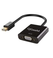 Telefon, Tablet, bilgisayar, televizyon Mini DisplayPort'dan VGA 'ya Dönüştürücü Kablosu 20cm Kablo (Siyah)