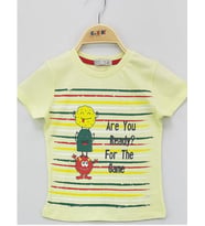 Toontoy Erkek Çocuk Are You Ready Bsk Tişört (Sarı)