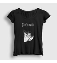 Presmono Kadın Siyah L Anime Death Note T-Shirt 129538tt