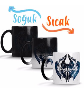 League of Legends Noxus Crest Sihirli Kupa Bardak Porselen