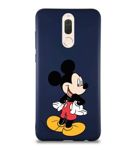 Huawei Mate 10 Lite Soft Premier Kapak Mickey Mouse-D Tasarımlı Silikon Kılıf - Lacivert (Şeffaf)