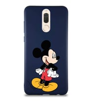 Huawei Mate 10 Lite Soft Premier Kapak Mickey Mouse-D Tasarımlı Silikon Kılıf - Lacivert (Şeffaf)