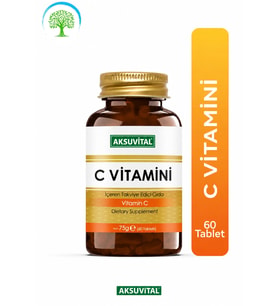 Aksuvital C Vitamini İçeren Takviye Edici Gıda 60 Tablet
