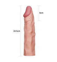 Pleasure X-Tender 6 CM Dolgulu Realistik Uzatmalı Penis Kılıfı