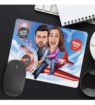 Kişiye Özel Planördeki Çiftler Aşk Mousepad