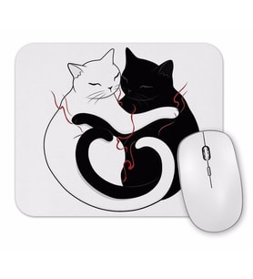 Ask Kediler Blazing Cat Love Mouse Pad