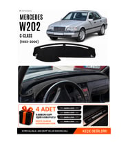 MERCEDES W202 C-CLASS (1993-2000) Uyumlu Torpido Örtüsü Torpido Kılıfı - Siyah