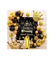 Çıtıpıtıstore Kral Taçlı 1 Yaş Lüks Doğum Günü Balon Seti