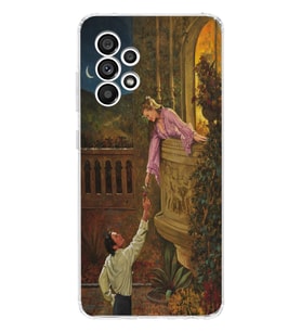 Samsung Galaxy A32 Uyumlu Romeo ve Juliet Tasarımlı Şeffaf Telefon Kılıfı