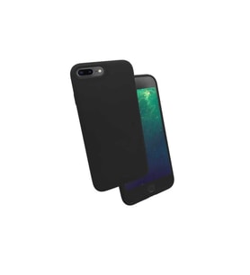 Apple iPhone 7 Plus Uyumlu Kılıf Zore Silk Silikon (Siyah)