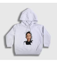 Presmono Unisex Çocuk Beyaz Cool Rihanna Kapüşonlu Sweatshirt 331722tt