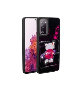 Samsung Galaxy S20 FE Uyumlu Kılıf Parlayan Kabartmalı İkonik Figürlü Zore Amas Silikon Kapak