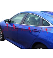 Honda Civic Cam Çıtası FC5 Sedan 2015 - 2021 arası Paslanmaz Çelik