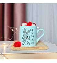 Bugs Bunny Tasarımlı Kişiye Özel Yeşil Türk Kahvesi Fincanı