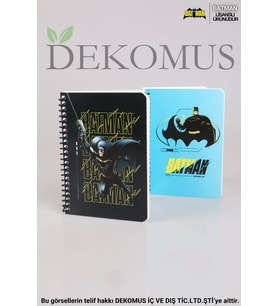 DEKOMUS İLE LİSANSLI BATMAN "TEKLİ" SPIRALLI A6 80 YAPRAK BLOKNOT