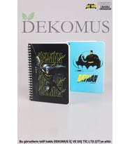 DEKOMUS İLE LİSANSLI BATMAN "TEKLİ" SPIRALLI A6 80 YAPRAK BLOKNOT