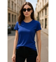 Kadın %100 Organik Pamuklu Relaxed Yıkamalı T-shirt Bisiklet Yaka Kısa Kollu Kadın Basic Tişört