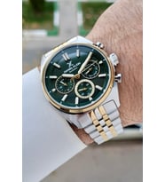 Daniel Klein DKISTE1518 Kadranı Yeşil Kordonu Gold Gümüş Renk 43 mm Erkek Kol Saati