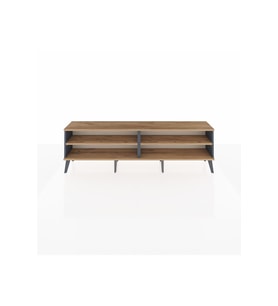 Arges TV Ünitesi 2 Raflı  176x30x51 Antrasit-Çam