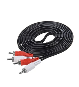 Tunex WM 1097 2 RCA Erkek + 2 RCA Erkek Siyah 20 Metre Kablo