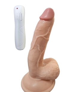 Gerçekci Titreşimli Kumandalı Realistik Vantuzlu Vibratör 19 cm