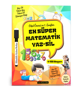 EN Süper Matematik YAZ-SİL Kitabı (Okul Öncesi ve 1.  Sınıflar İçin)