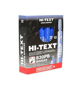 Hi-Text Markör Kesik Uçlu Mavi 830PC Koli Kalemi (12 Li Paket)