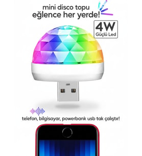 ASTRALED Sese Duyarlı Mini Disko Topu Usb Telefon Mikrofon Uyumlu Parti Led