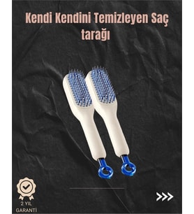 Kendini Temizleyen Hava Yastıklı Saç Tarağı – Düğümsüz Tarama