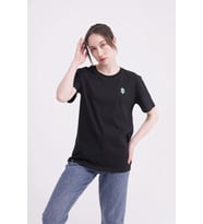 The Socks Company 23SCTS235U Puzzle Nakışlı Bisiklet Yaka Siyah Tshirt