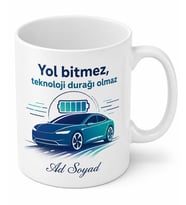 Otomotiv Dergileri Elektrikli Araç Batarya Teknolojisi Sürüş Güvenliği Kupa Hediye Bardak