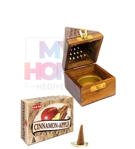 Konik Tütsü Yakma Kutusu Cinnamon Apple Cones
