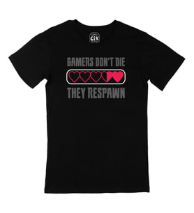 They Respawn Siyah Tişört