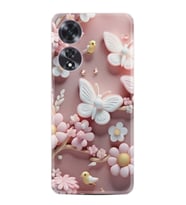 Oppo A60 Kılıf Boutique Baskılı Resimli Pembe Kelebekler Pcode -088