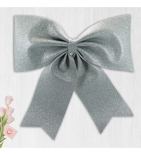 Simli Eva Fiyonk, 40 cm x 33 cm - Gümüş