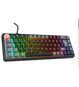 Rampage YORU MINI Siyah-Gri Type-C Bağlantılı OUTEMU Red Swich Q Mekanik Gaming Oyuncu Klavye RGB