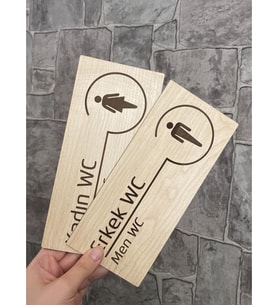 Meşe Serisi Natural WC Yönlendirme Seti