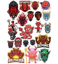 Şeytan Sticker Set 16 16 Parça Telefon, Tablet, Defter, Laptop Sticker
